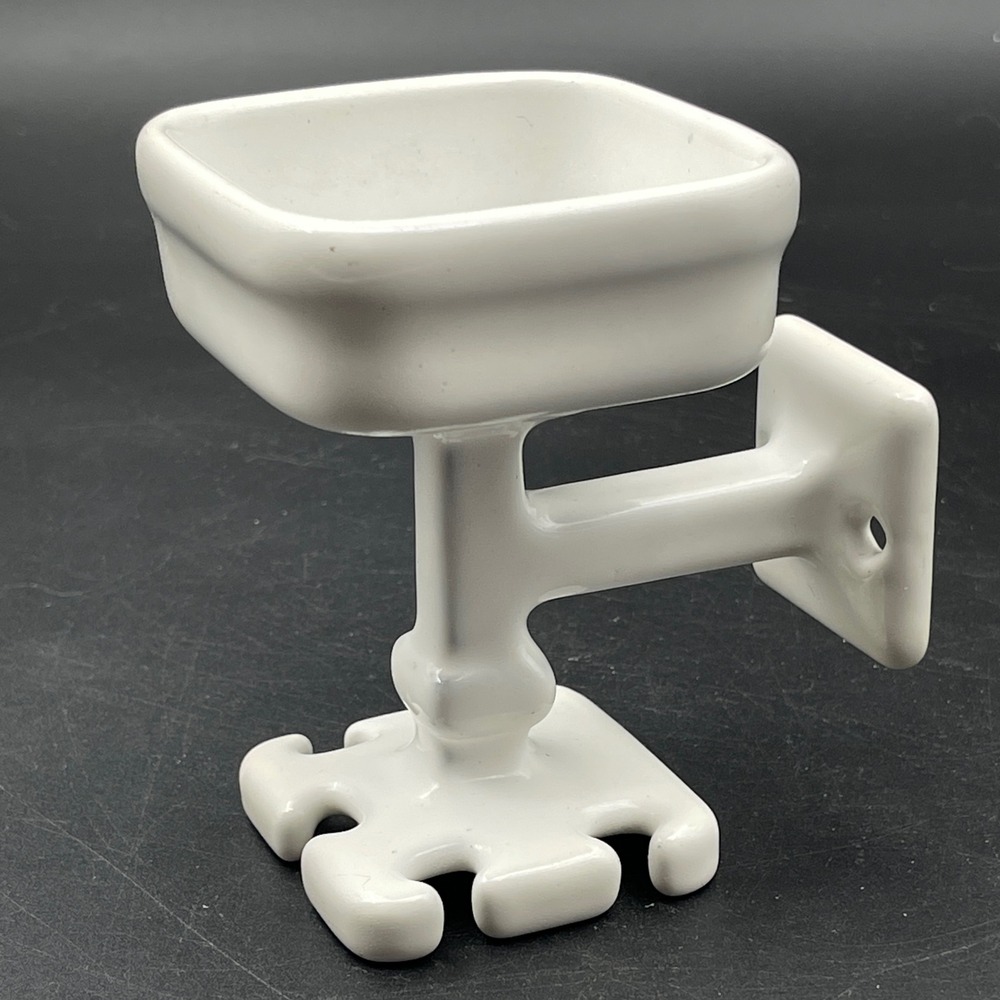 1920s American Enameled Products Co. Porcelain Cast Iron Soap Toothbrush Holder
